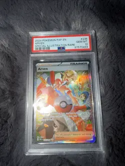 Pokemon TCG Arven 235/091 Special Illustration Rare Sir Paldean Fates PSA 10 - Image 1