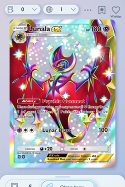 Pokemon TCG POCKET - Lunala EX Shiny 2⭐, Crimson Blaze, English - Image 3