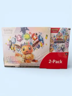 Pokemon Prismatic Evolutions Elite Trainer Box & Booster Bundle - Costco 2 Pack - Image 1