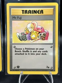 Trainer Mr. Fuji 58/62 -1st Edition WotC - Fossil Uncommon Pokemon M/NM Q3 - Image 1