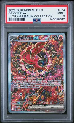2025 POKEMON MEP EN-ME BLACK STAR PROMO #024 ORICORIO EX PSA 9 - Image 1