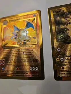 Pokemon Celebrations Gold Metal Charizard & Pikachu Cards 25th Anniversary Base - Image 3