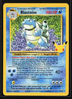 Blastoise 2/102 Celebrations: Classic Collection Pokemon Card - Image 1