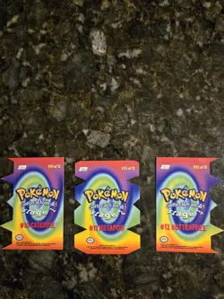 Topps Pokemon Tv Caterpie Metapod Butterfree #12 Rare Die-cut embossed card Set - Image 4