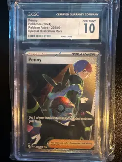 CGC 10 Penny 2024 Paldean Fates 239/091 Special Illustration Rare Pokemon Card - Image 1