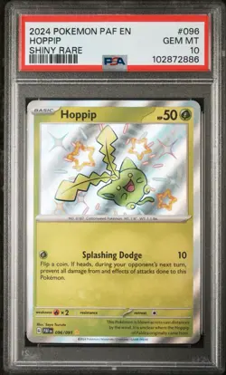 2024 Pokemon Hoppip 096/091 Sv: Paldean Fates Holo PSA 10 Gem Mint - Image 1