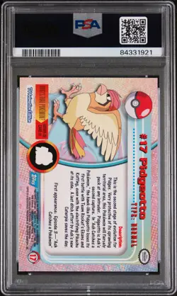 1999 TOPPS POKEMON TV #17 PIDGEOTTO PSA 9 POP 44! - Image 2