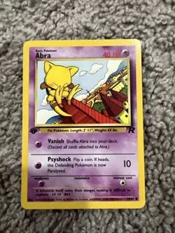 Pokemon TCG Abra Team Rocket 49/82 Regular 1st Edition Common - Image 1
