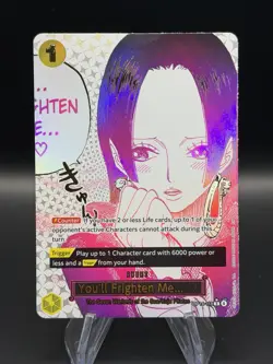 One Piece TCG OP14-118 ALT ART You'll Frighten Me...The Azure Sea's Seven SP Boa - Image 1