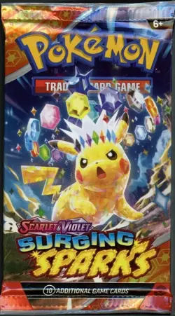 Pokemon Surging Sparks Booster Pack - 10 Cards / Pack - Random Art - SEALED - Image 1
