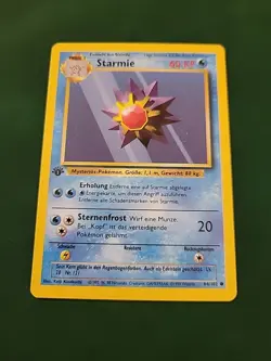 Pokemon Starmie Card Base Set German 1st Edition 64/102 Mint Condition - Image 1