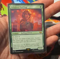 MTG Delighted Halfling - Universes Beyond: The Lord of the Rings (LTR) #158 - Image 1