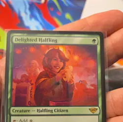 MTG Delighted Halfling - Universes Beyond: The Lord of the Rings (LTR) #158 - Image 2