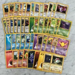 Pokemon Card Lot 1999 WOTC 50 Different Cards All 1st Edition Or Uncommon NM - Image 1