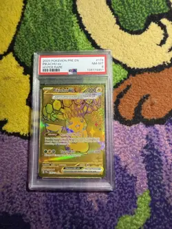 PSA 8 Pikachu Ex 179 Pokemon Single, Prismatic Evolutions Nm-Mint - Image 1