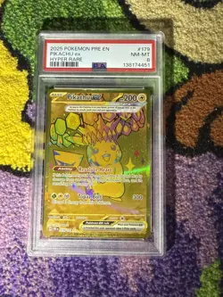 PSA 8 Pikachu Ex 179 Pokemon Single, Prismatic Evolutions Nm-Mint - Image 2
