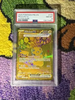 PSA 8 Pikachu Ex 179 Pokemon Single, Prismatic Evolutions Nm-Mint - Image 4