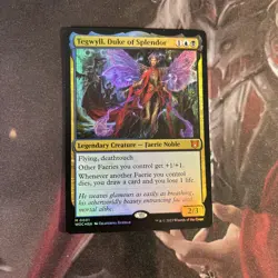 MtG Tegwyll, Duke of Splendor - NM Foil - Wilds of Eldraine Commander - Image 1