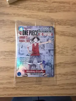 RUTGERS One Piece Monkey D. Luffy US College Basketball Promo Card (sealed) - Image 1