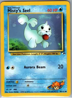 Misty's Seel 88/132 Non Holo Gym Heroes - Pokemon Card - NM - Image 1