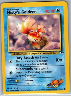 Misty's Goldeen 85/132 Non Holo Gym Heroes - Pokemon Card - NM - Image 1