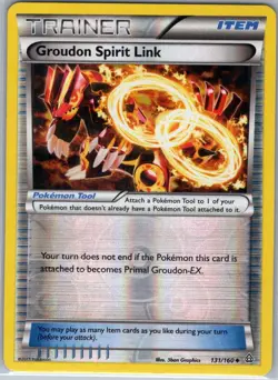 Groudon Spirit Link 131/160 Reverse Holo - XY - Primal Clash - Pokemon Card - LP - Image 1