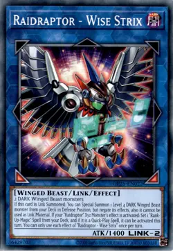 Raidraptor - Wise Strix Common DARK Unlimited OTS Tournament Pack 25 Yugioh - Image 1