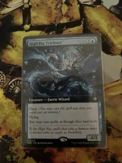 1x High Fae Trickster MTG Foundations Extended Art Rare Nonfoil NM - Image 1