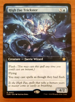 MTG High Fae Trickster (NM) - Extended Art - FDN - Image 1