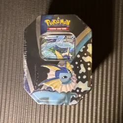 NEW SEALED Pokemon Trading Card Game: Evolutions Tin - Vaporeon V 820650809057 - Image 1