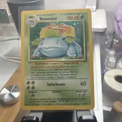 Pokemon TCG Venusaur Base Set Holo Unlimited Rare - Image 2