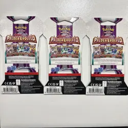 Set of 3 Scarlet & Violet Paldea Evolved Sleeve Booster Packs - 30 Cards Total - Image 2