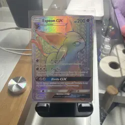 2017 Pokemon TCG Sun & Moon Espeon GX Rainbow Secret Rare Card 152/149 MP - Image 1