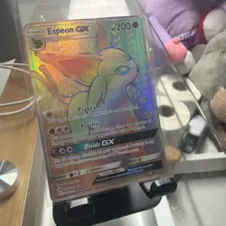 2017 Pokemon TCG Sun & Moon Espeon GX Rainbow Secret Rare Card 152/149 MP - Image 3