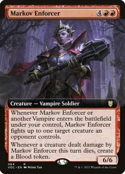 Markov Enforcer EXTENDED - 064 - Rare - Innistrad Crimson Vow VOC MTG - Image 1