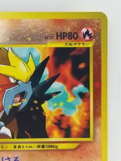 Entei Japanese Pokemon card Nintendo Holo Rare NO.244 LV.37 HP80 Neo Discovery - Image 3