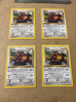 Pokemon TCG Tauros Jungle Card 47/64 Regular 1st Edition Uncommon - Image 1