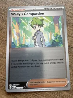 Pokemon Wally's Compassion 132/132 Reverse Holo Mega Evolution M/NM - Image 1