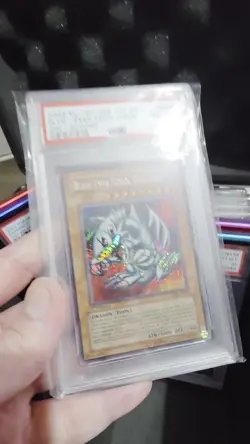 Yu-Gi-Oh! Blue-Eyes Toon Dragon MRL-E000 Triple Error 1st edition PSA 8 - Image 2