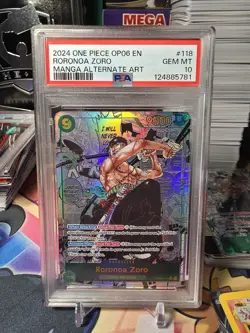 One Piece - Roronoa Zoro OP-06 Manga Alt Art - PSA 10 Gem Mint - Image 1
