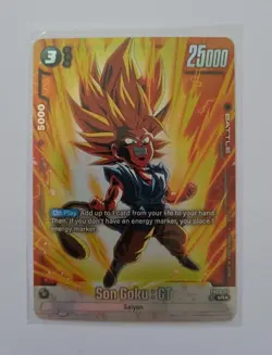 DBS Dragon Ball Fusion World FB03-111 Son Goku GT SR ALT Card - Image 1