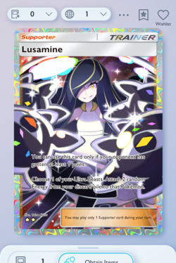 Pokemon TCG POCKET - Lusamine Full Art 2⭐, Deluxe EX, English - Image 3