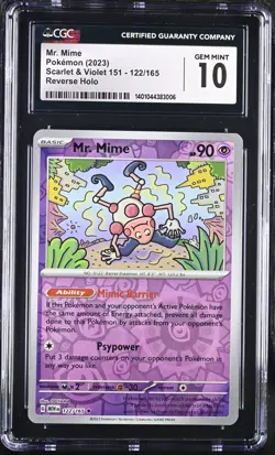 POKEMON 2023 MR. MIME SCARLET AND VIOLET 151 122/165 GEM MINT 10 - Image 1