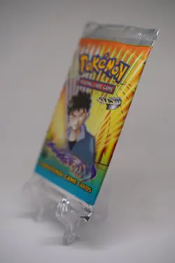 21.10g Pokemon TCG Gym Heroes 1st Edition Booster Pack Brock WOTC 1999 SEALED - Image 4