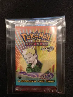 Pokemon TCG Gym Heroes 1st Edition Booster Pack LT Surge Art WOTC 1999 SEALED - Image 1