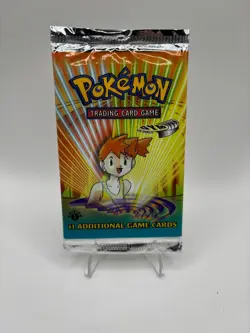 Pokemon TCG Gym Heroes 1st Edition Booster Pack Misty Art WOTC 1999 SEALED - Image 1