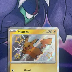 Pokemon Pikachu 131/091 SV: Paldean Fates Holo Shiny Rare TCG Card English - Image 4
