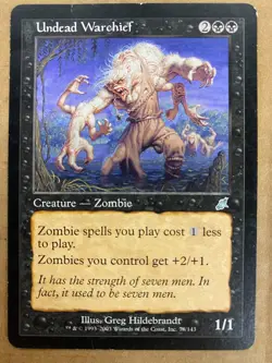 MTG 1x Undead Warchief # 78 Scourge Modern Magic the Gathering Card x1 DAMAGED - Image 1