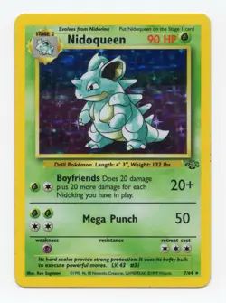 Pokemon TCG Nidoqueen Holo Rare Unlimited Jungle 07/64 NM - Image 1