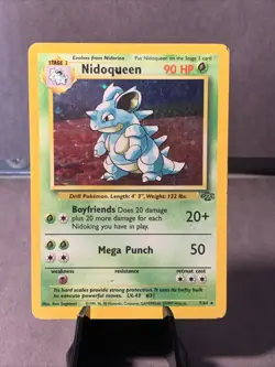 Pokemon TCG Nidoqueen #07/64 Base Set Unlimited Jungle Holo VTG WOTC 1999 MP - Image 1